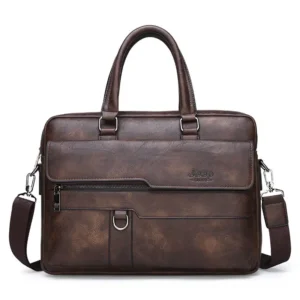 Jeep Business Style Briefcase Leather Laptop Bag.