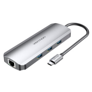 Vention Usb-C 9in1 to type C Hdmi/Usb 3.0*3/TF/sd/RJ 45/ audio//87W