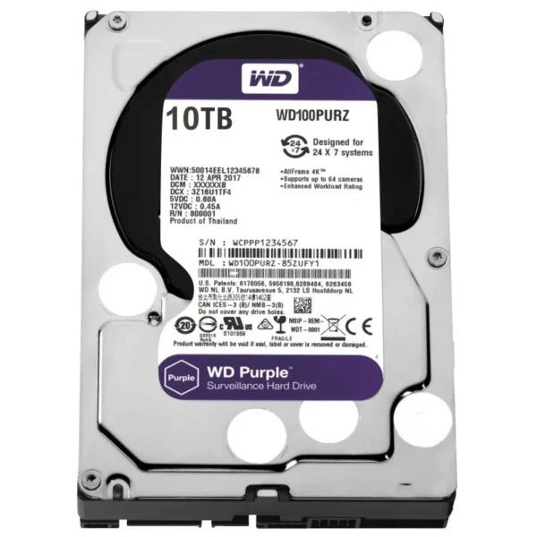 10TB WD Purple Surveillance Hard Drive